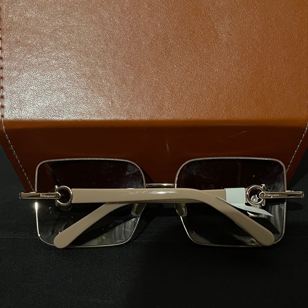 Salvatore Ferragamo women’s Square Sunglasses with Rose gold Accents